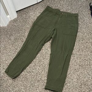 Old Navy Green Cargo Trousers Utilitarian Style